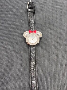 Minnie Mouse Watch with Red Bow Accent